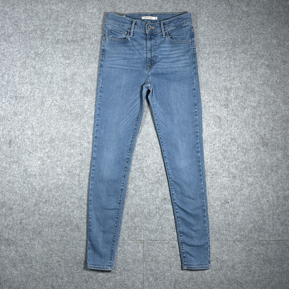 Levis 720 Super Skinny Denim Jeans Womens Size 27(26x28) Blue Washed Red Tab